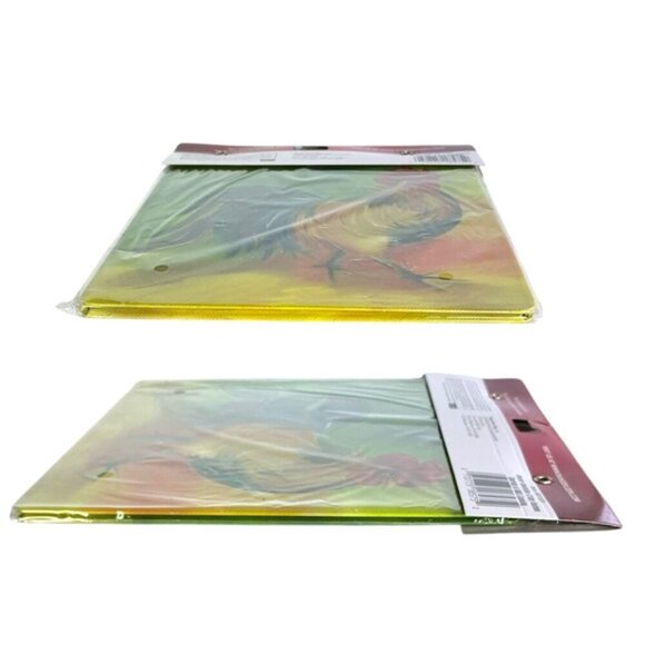 Rooster Tin Metal Hot Pads Trivets Colorful Whimsical Square 7x7 in 4 Hot Pads - Picture 7 of 16